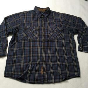 high sierra flannel button up shirt mens large long sleeve collard plaid